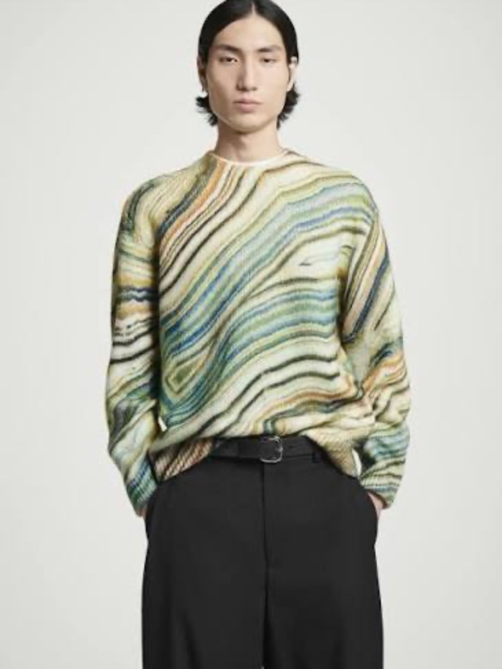 COS X Chris Perani Alpace Wool Blend Sweater Relaxed Aztec Knit S
